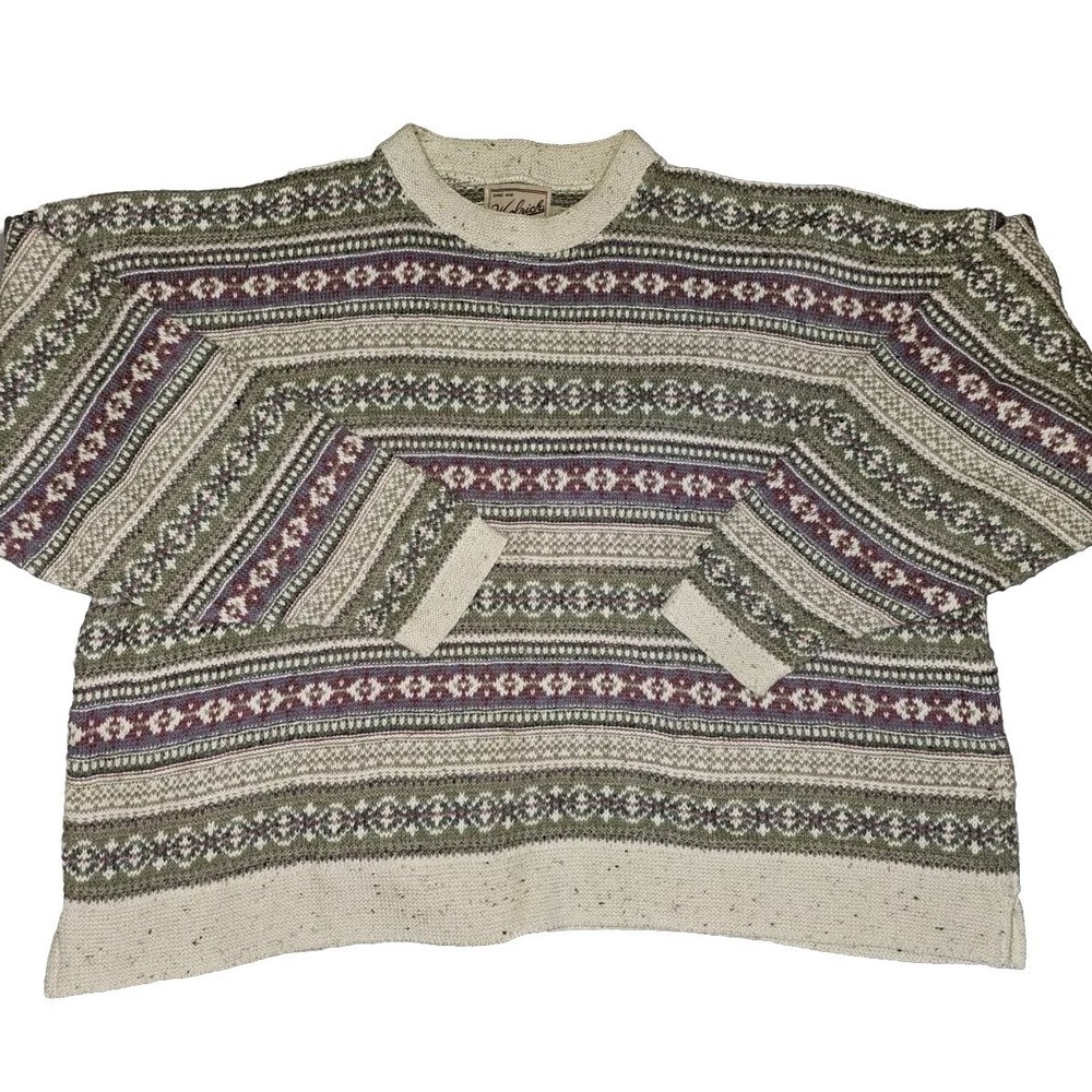 Vintage Woolrich Sweater Women's XLarge Wool Chunky Knit 90s  Made In USA